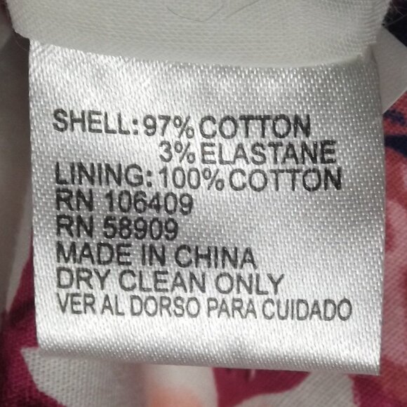 CREMIEUX Dress, 14, Floral, Accent Sash/belt, Sleeveless, White/Purple - Picture 13 of 13